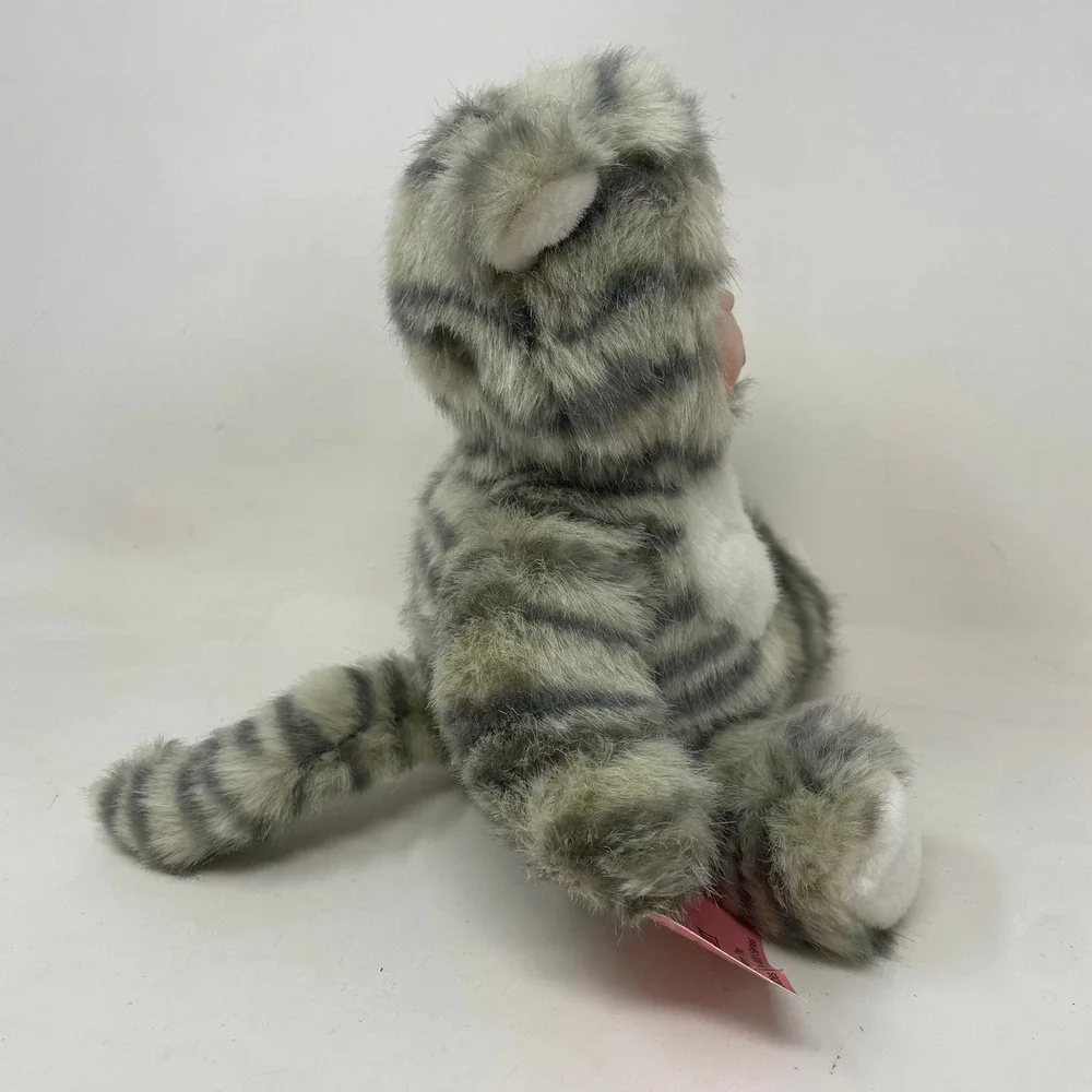 Show-Stoppers Purr Porcelain Doll Babes In The Wild Series Grey Tiger Cat Plush